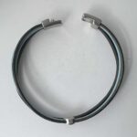 Herren Lederarmband blau vintage