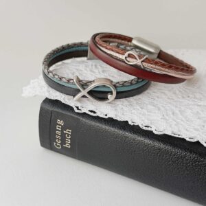 Lederarmband mit Fisch als Geschenk zur Konfirmation und Firmung