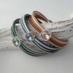 Lederarmband mit Kristallstein